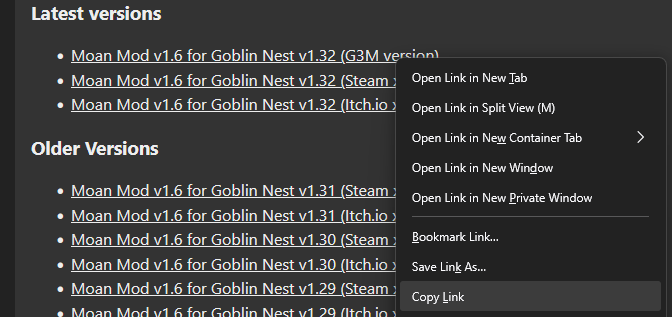 Copy G3M link