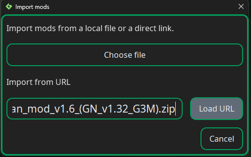 G3M Add mod button