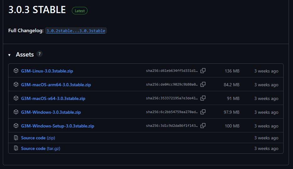 Github links